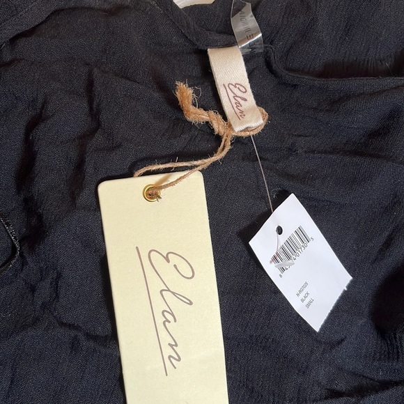 NWT Elan Solid Black Cover-Up One Piece Romper - Picture 9 of 10